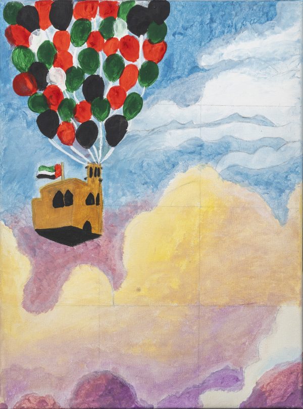 Castle Of Hope – Soaring With The Colors Of The Uae Flag