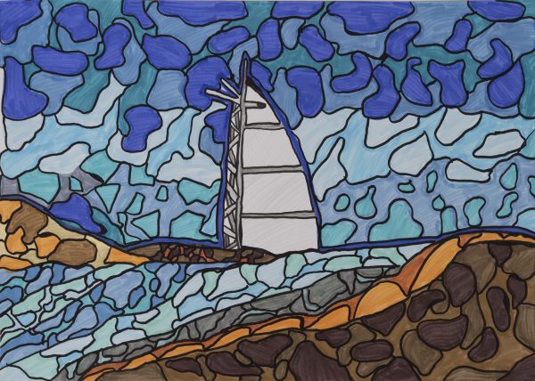 Abstract Mosaic Cityscape