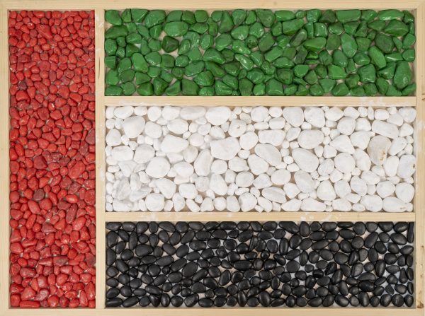 Uae Flag Made Of Rocks